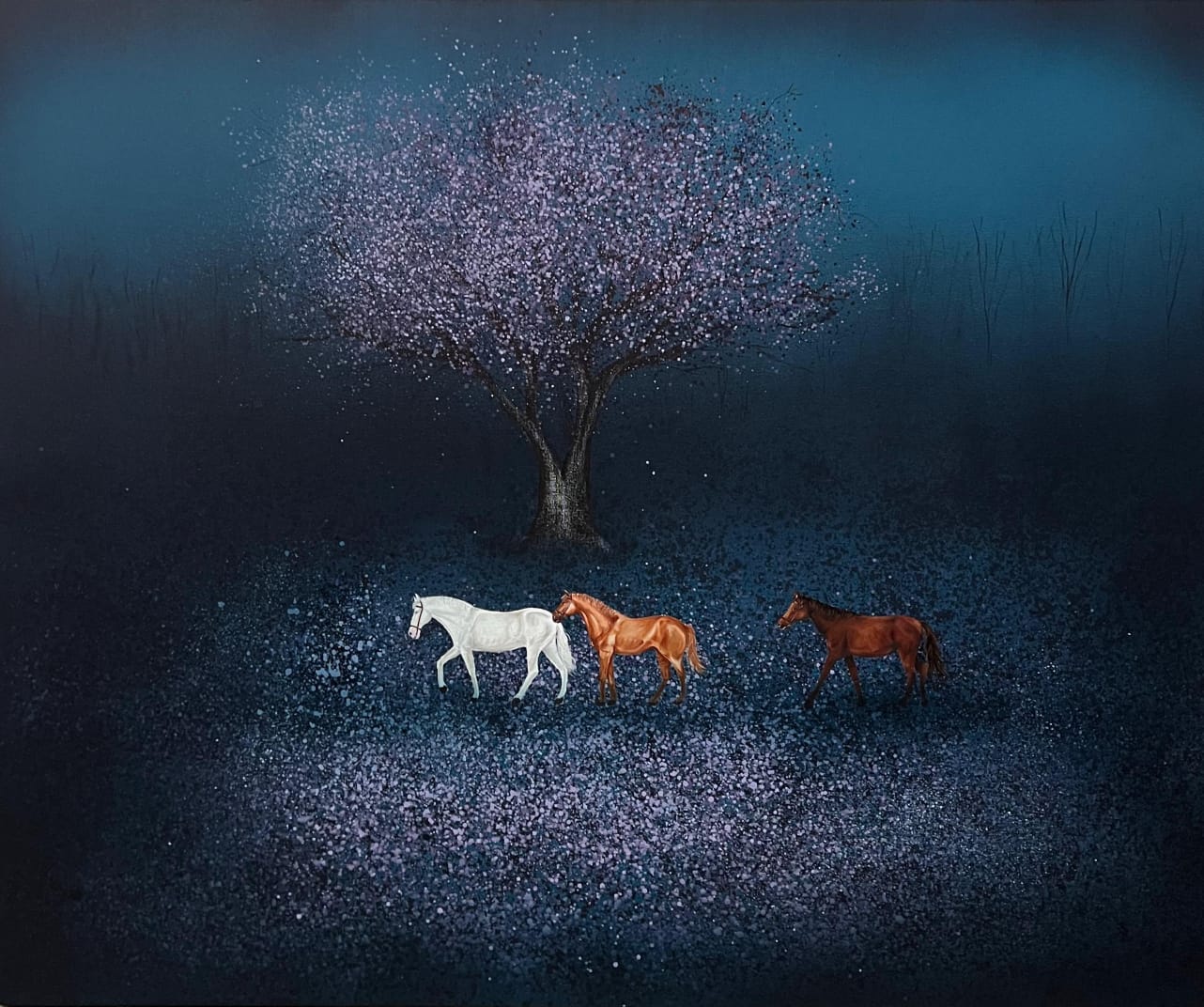 Horses Under Tree, 2025 by Ashish Kushwaha
