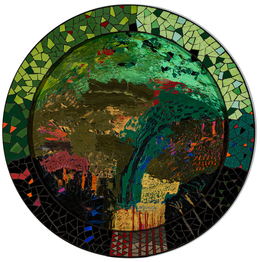 Green Mosaic Scape by Nupur Kundu