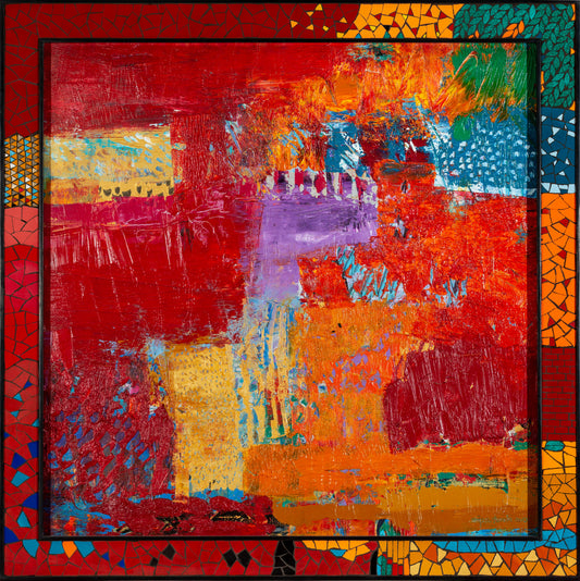 Mosaic Square Scape 2 by Nupur Kundu