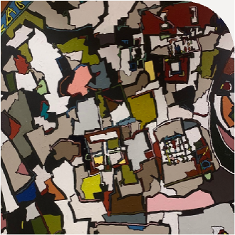 Map of Nizamuddin by Zander Watson